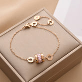 Arzonai Korean style ins niche girlfriends Benming year bracelet does not fade high-end design rose gold titanium steel bracelet female